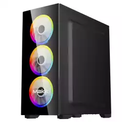 Makki кутия за компютър Case ATX A72 aRGB - Remote/4 Fans