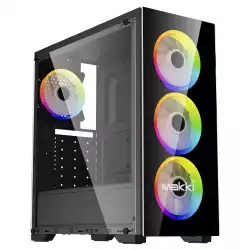 Makki кутия за компютър Case ATX A72 aRGB - Remote/4 Fans