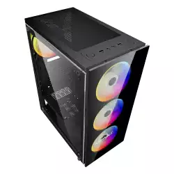 Makki кутия за компютър Case ATX L10 aRGB - Remote/4 Fans