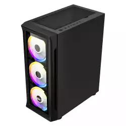 Makki кутия за компютър Case E-ATX M09 aRGB Black - Remote/4 Fans