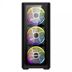 Makki кутия за компютър Case E-ATX M09 aRGB Black - Remote/4 Fans