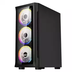 Makki кутия за компютър Case E-ATX M09 aRGB Black - Remote/4 Fans