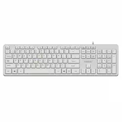 Makki нископрофилна кирилизирана клавиатура Keyboard USB BG - Low profile Chocolate - KB-C14 White