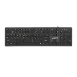 Makki нископрофилна кирилизирана клавиатура Keyboard USB BG - Low profile Chocolate - KB-C14 Black