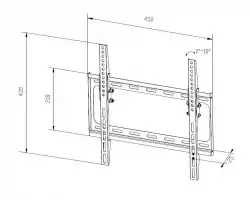 Makki стенна стойка за телевизор TV Mount - SF2 - Tilt 0°/10°, 26"-50", 30 kg - TV-SF2