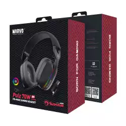 Marvo безжични геймърски слушалки Gaming Headphones Pulz 70W - Bluetooth, 2.4G - MARVO-HG9086W