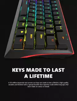 Marvo геймърска клавиатура Gaming Mechanical keyboard 61 keys TKL - KG962G - RED switches, RGB