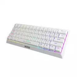 Marvo геймърска клавиатура Gaming Mechanical keyboard 61 keys TKL, White - KG962WH - BLUE switches