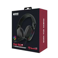 Marvo Геймърски слушалки Gaming Headphones Pulz 70S - 7.1 RGB - MARVO-HG9086-BK