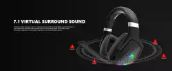 Marvo геймърски слушалки Gaming Headphones HG9068 - 7.1,  50mm, RGB