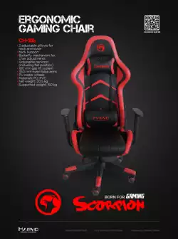 Marvo геймърски стол Gaming Chair CH-106 Black/Red