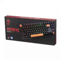 Marvo механична геймърска клавиатура Gaming Mechanical keyboard 87 keys, Orange caps TKL - KG901C