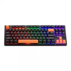 Marvo механична геймърска клавиатура Gaming Mechanical keyboard 87 keys, Orange caps TKL - KG901C