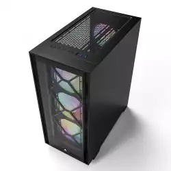 Montech кутия AIR 1000 PREMIUM, Mid-tower Case, TG, 2 Front Panels, 4x120mm ARGB Fans, Black