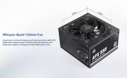 Montech захранване PSU 550W - APX - 80 Plus White