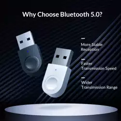 Orico блутут адаптер Bluetooth 5.0 USB adapter, black - BTA-608-BK