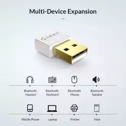 Orico блутут адаптер Bluetooth 5.0 USB adapter, white - BTA-508-WH