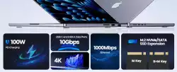 Orico докинг станция Portable Docking station M.2 SATA/NVMe - HDMI, USB3.2-A x 1, USB-C (10Gbps) x 1,USB-C (PD100W), USB2.0-A x 2, LAN - OM28PR-G2-BK