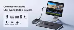 Orico докинг станция Portable Docking station M.2 SATA/NVMe - HDMI, USB3.2-A x 1, USB-C (10Gbps) x 1,USB-C (PD100W), USB2.0-A x 2, LAN - OM28PR-G2-BK