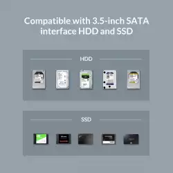 Orico докинг станция Storage - HDD/SSD Dock - 2.5 and 3.5 inch Type-C, transparent - 6139C3-EU-CR