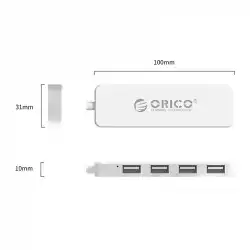 Orico хъб USB2.0 HUB 4 port White - FL01-WH