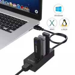 Orico хъб USB3.0 HUB 4 port + LAN - HR01-U3