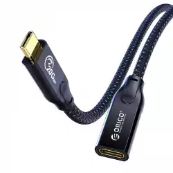 Orico кабел Cable USB 3.2 Gen2x2 - Type-C Male to Female Extension PD100W 20Gbps 1.0m Black - CY32-10-BK