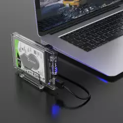 Orico външна кутия за диск Storage - Case - 2.5 inch USB3.0 with Stand, UASP, transparent - 2159U3-CR
