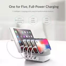 Orico зарядна станция за мобилни устройства Charger Station 220V - 5 x USB 40W White - DUK-5P-EU-WH