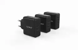 Orico зарядно за стена Smart Charger 220V - 15W 3 port black - WHC-3U