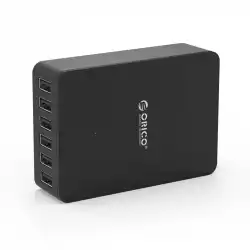 Orico зарядно за стена Smart Charger 220V - 50W 6 port black- CSE-6U