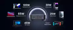 Ugreen универсално зарядно за стена Charger Wall 100W GaN Nexode CD328, 1 x USB-A, 3 x Type-C - 90928