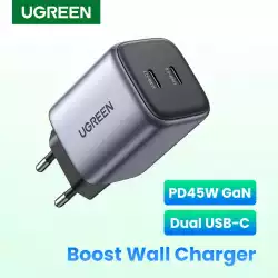 Ugreen универсално зарядно за стена Charger Wall GaN 45W CD294 Grey - 90573