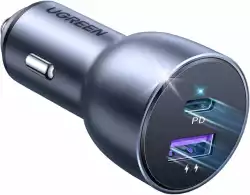 Ugreen зарядно за кола Fast Charger Car - Type-C + USB QC3.0, Power Distribution 52.5W CD213 - 60980