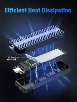 VCom външна кутия за диск Storage Case - M.2 NVMe/SATA/NGFF M/B key - 10Gbps USB3.1 Type-C/A - CU850SN