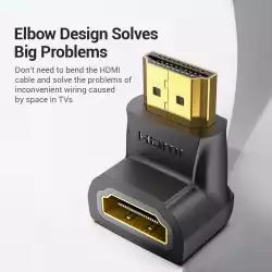 Vention Адаптер Adapter HDMI Right Angle 90 Degree M/F - AIOB0