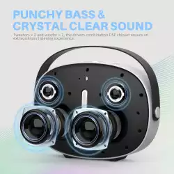 W-King Блутут мобилна колонка Bluetooth Speaker - T8 Black - 30W, Deep Bass