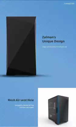 Zalman компютърна кутия Gaming Case mATX - Z1 Iceberg Black