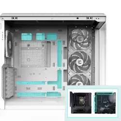 Zalman кутия Case ATX - P50 DS White - Digital Display, Addressable RGB