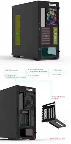 Zalman кутия Case EATX - Z10 DUO - Mesh/Tempered Glass