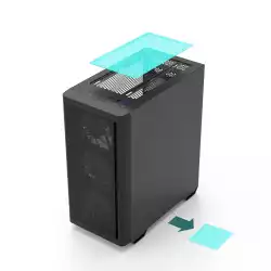 Zalman кутия Case mATX - M4 Black - Addressable RGB, Tempered Glass, 4 fans included