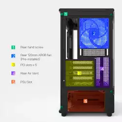Zalman кутия Case mATX - P10 Black