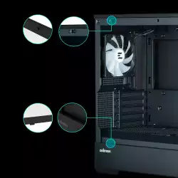 Zalman кутия Case mATX - P30 Black - aRGB, Tempered Glass