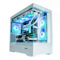 Zalman кутия Case mATX - P30 White - aRGB, Tempered Glass