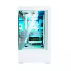 Zalman кутия Case mATX - P30 White - aRGB, Tempered Glass