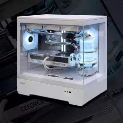 Zalman кутия Case mATX - P30 White - aRGB, Tempered Glass