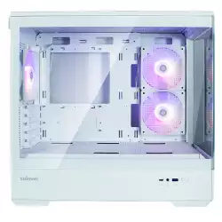 Zalman кутия Case mATX - P30 White - aRGB, Tempered Glass