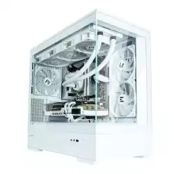 Zalman кутия Case mATX - P30 White - aRGB, Tempered Glass