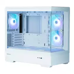 Zalman кутия Case mATX - P30 White - aRGB, Tempered Glass