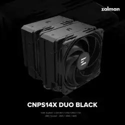 Zalman охладител CPU Cooler CNPS14X DUO Black - Dual-Tower - LGA1851/AM5